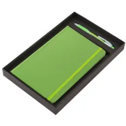Flexi Notebook & Pen Set Lime Green